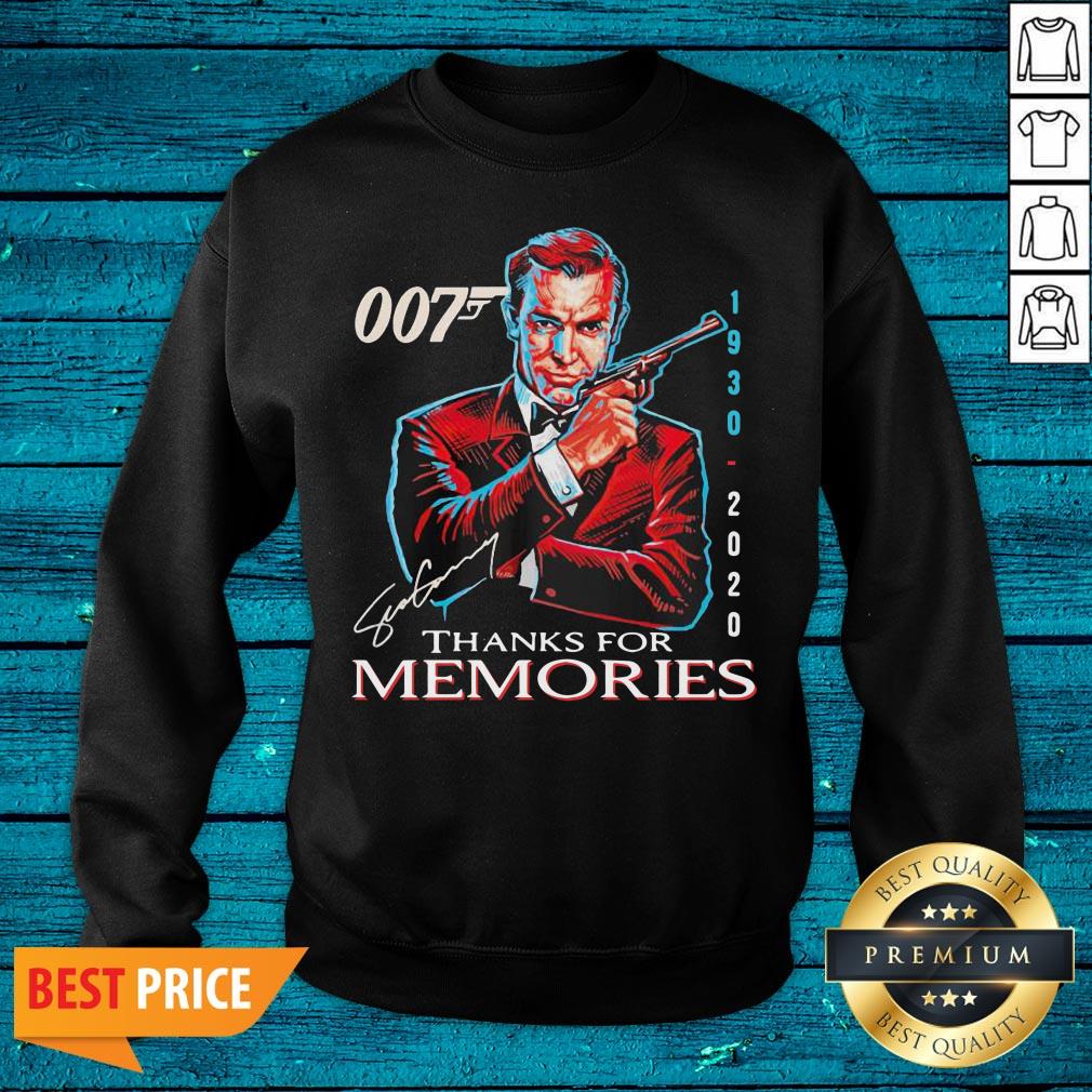 Great Rip Sean Connery 007 1930 2020 Signature Thank You For Memories Shirt - Image 2