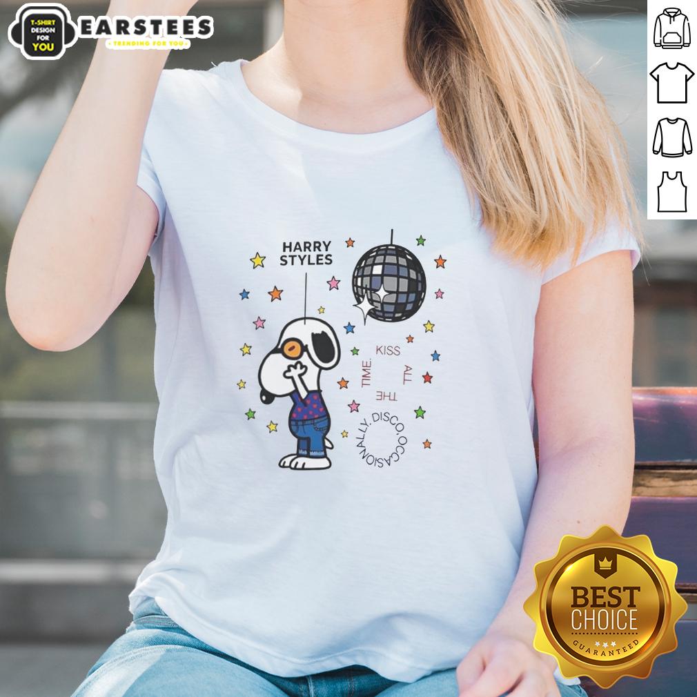 Nice Snoopy Kiss All The Time Disco Occasionally Cartoon T-Shirt - Image 3