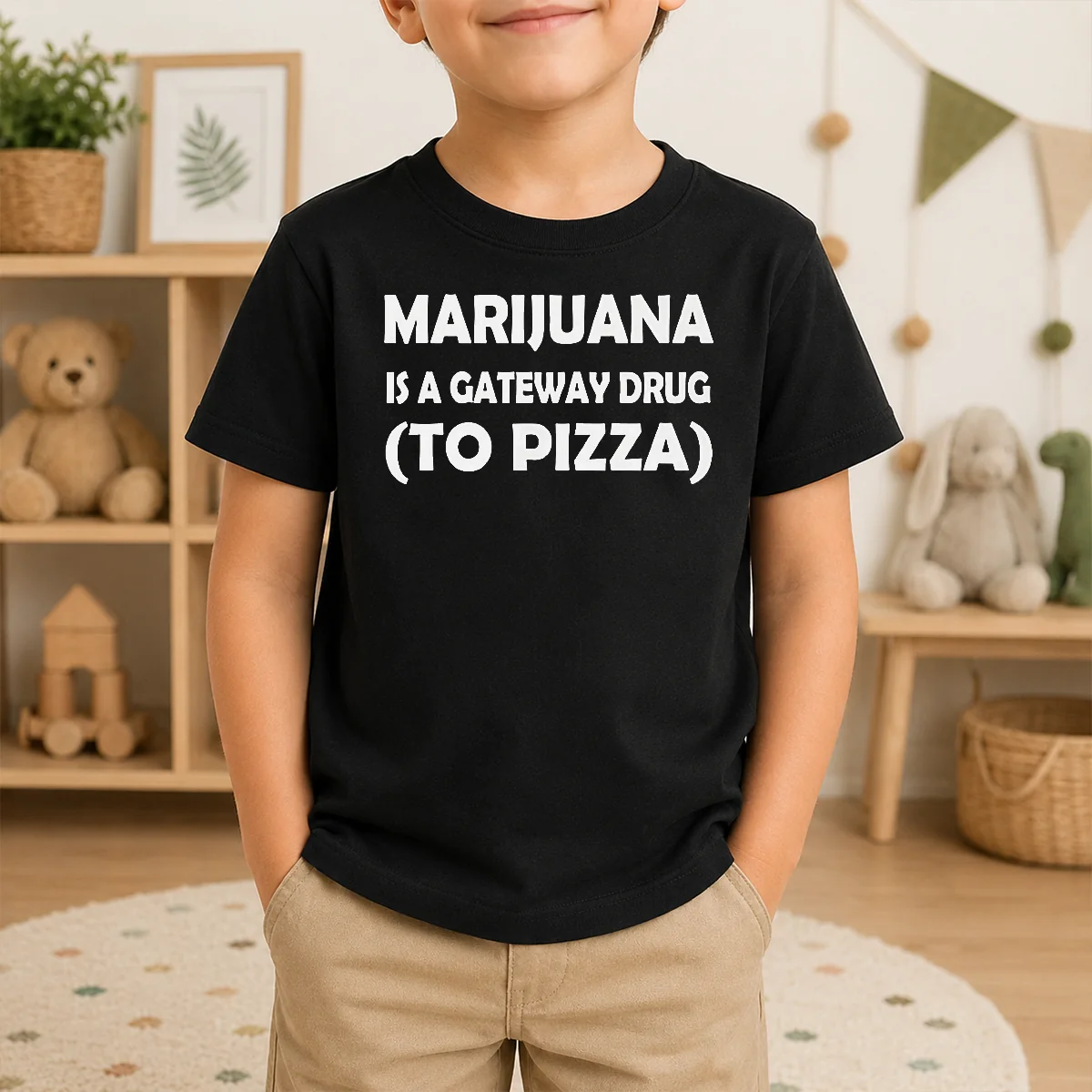 Good Marijuana Is A Gateway Drug To Pizza Stoner Shirt - Image 9