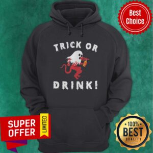 Alternative view of Grateful Ghost Trick Or Drink Halloween Shirt