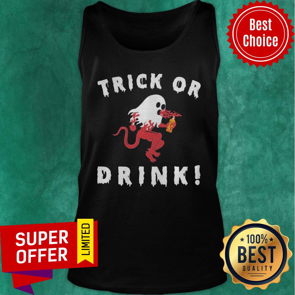 Grateful Ghost Trick Or Drink Halloween Shirt - Image 4