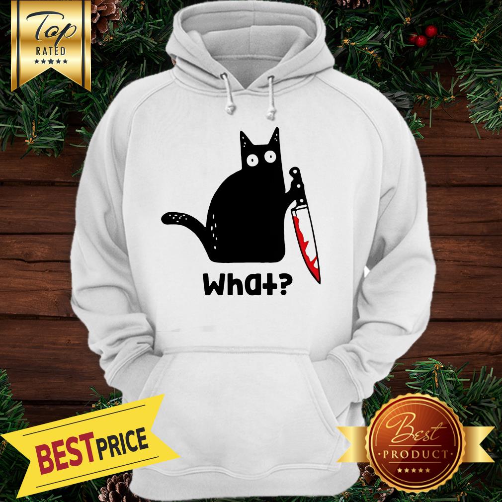 Murderous Cat With Knife Cat What Black Cat Blood Shirt - Image 5