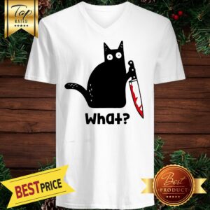 Alternative view of Murderous Cat With Knife Cat What Black Cat Blood Shirt