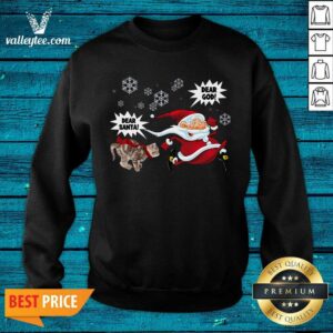 Alternative view of Cute Cat Dear Santa Dear God Ugly Christmas Shirt