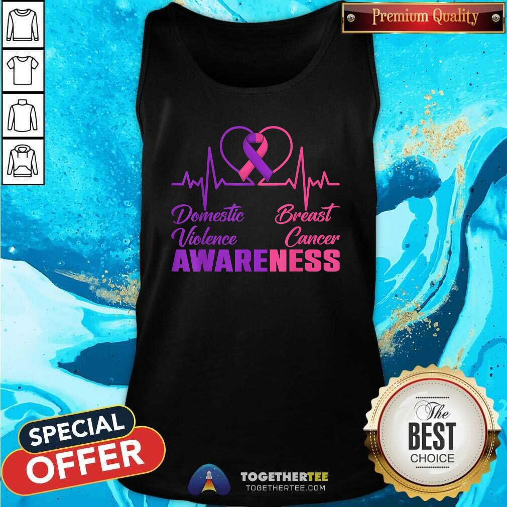 Original Warrior Domestic Violence And Breast Cancer Awareness T-Shirt - Image 3