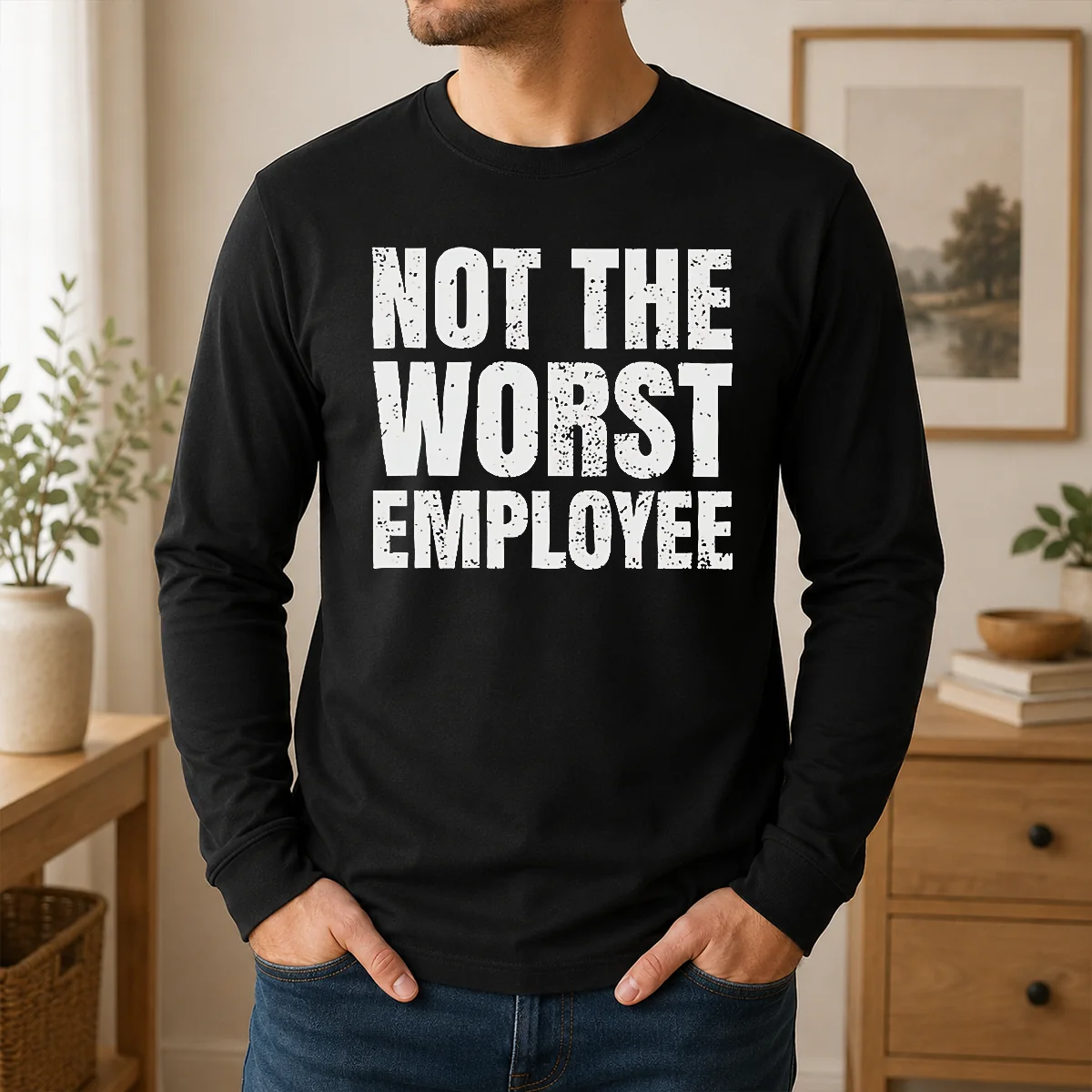Hot Not The Worst Employee Work Shirt - Image 6
