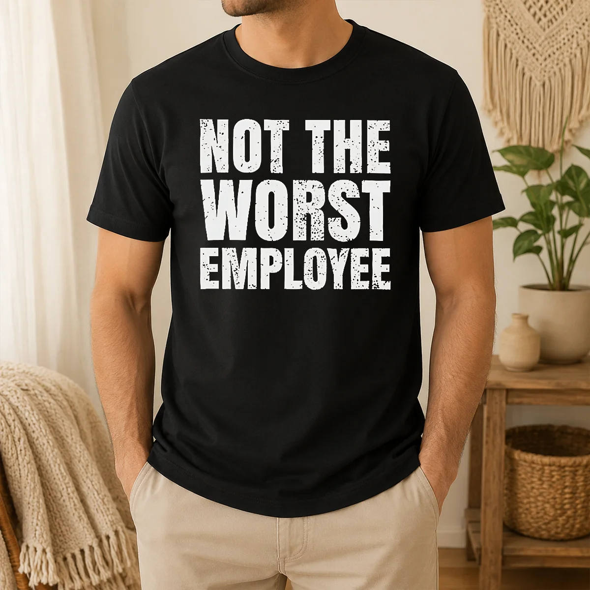 Hot Not The Worst Employee Work Shirt