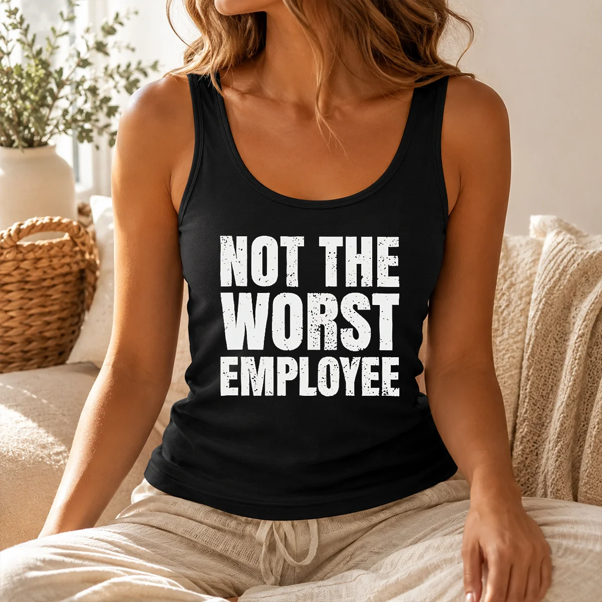 Hot Not The Worst Employee Work Shirt - Image 3