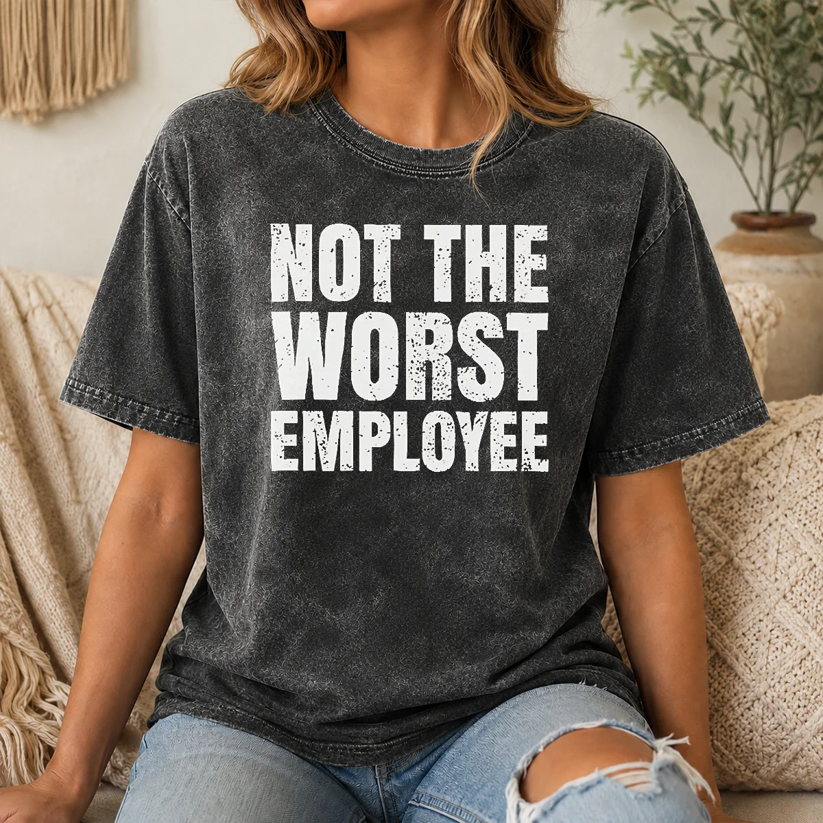 Hot Not The Worst Employee Work Shirt - Image 8