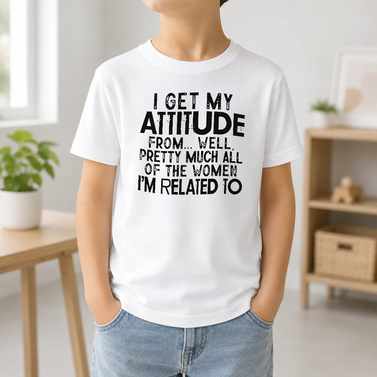 Premium I Get My Attitude From Pretty Much All Of The Women Im Related To Quote Shirt - Image 9