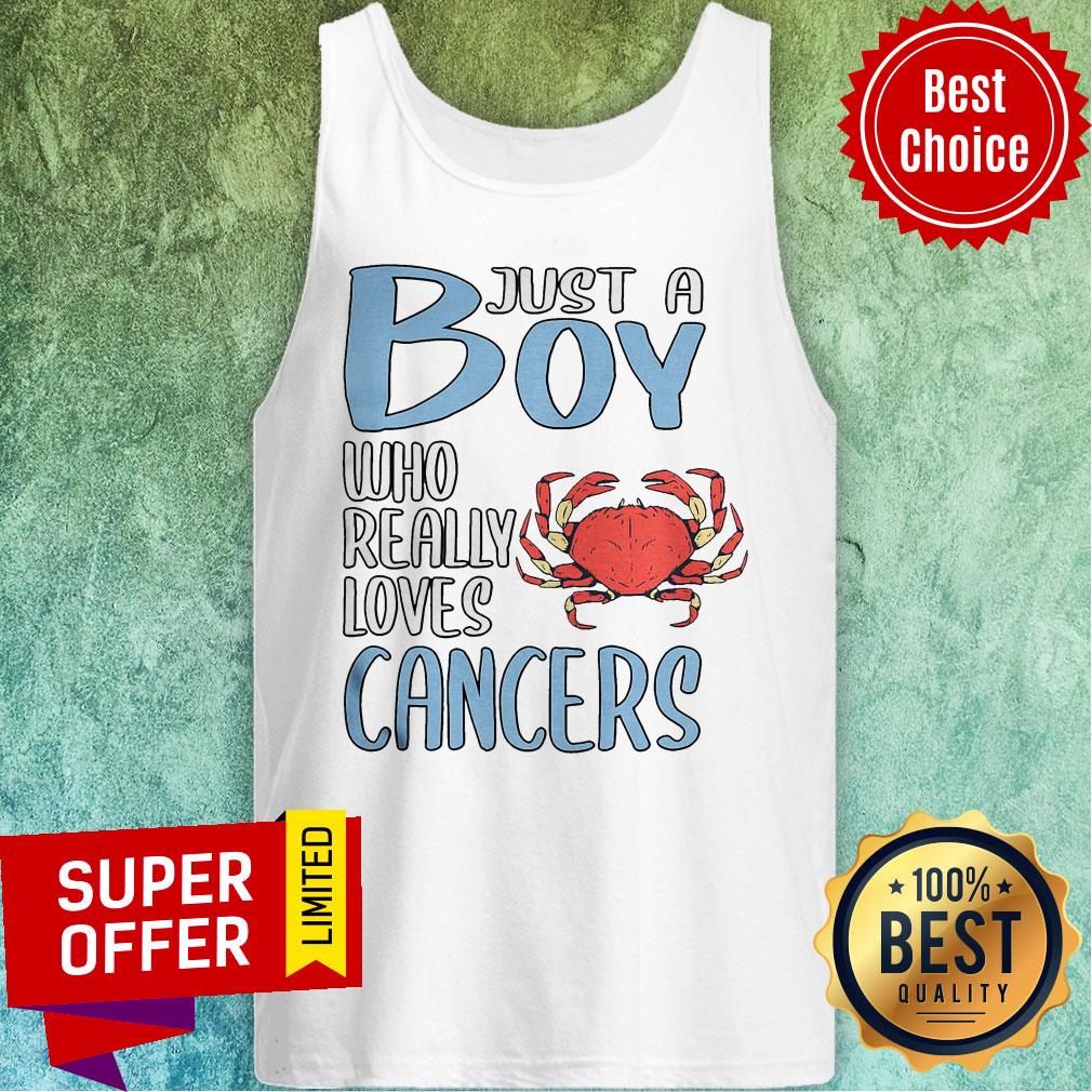 Awesome Crab Just A Boy Who Really Loves Cancers Shirt - Image 4