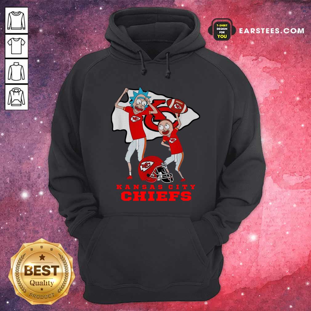Funny Rick And Morty Kansas City Chiefs Shirt - Image 2