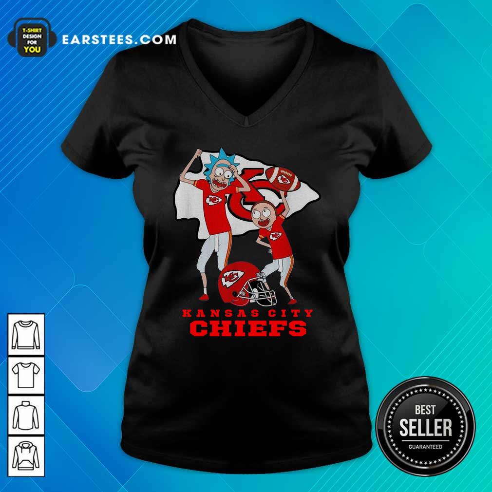 Funny Rick And Morty Kansas City Chiefs Shirt - Image 3