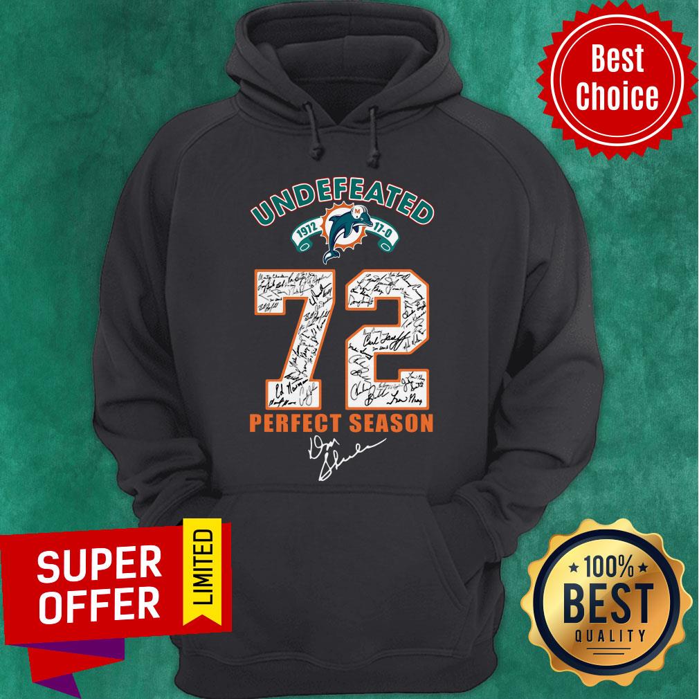 Miami Dolphins Undefeated 1972 17-0 72 Perfect Season Shirt - Image 3