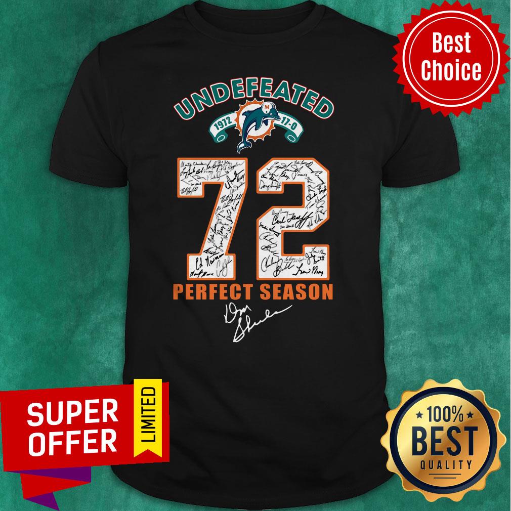 Miami Dolphins Undefeated 1972 17-0 72 Perfect Season Shirt