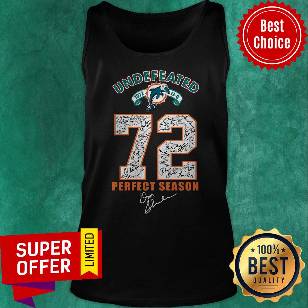Miami Dolphins Undefeated 1972 17-0 72 Perfect Season Shirt - Image 5