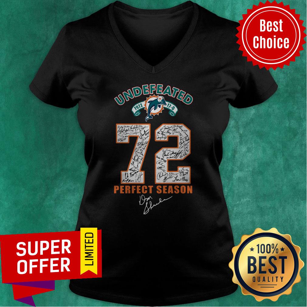 Miami Dolphins Undefeated 1972 17-0 72 Perfect Season Shirt - Image 4
