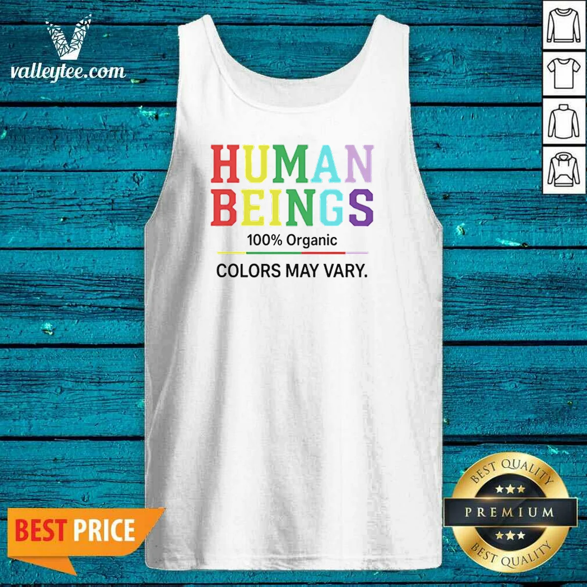 Top Human Beings 100 Percent Organic Colors May Vary Shirt - Image 3