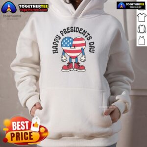 Alternative view of Happy Presidents Day America Heart T-Shirt