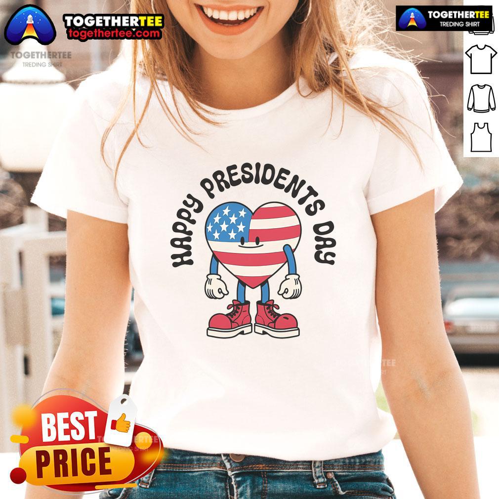 Happy Presidents Day America Heart T-Shirt - Image 3