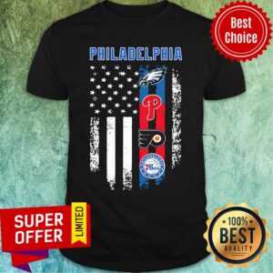 America Flag Philadelphia Teams Shirt