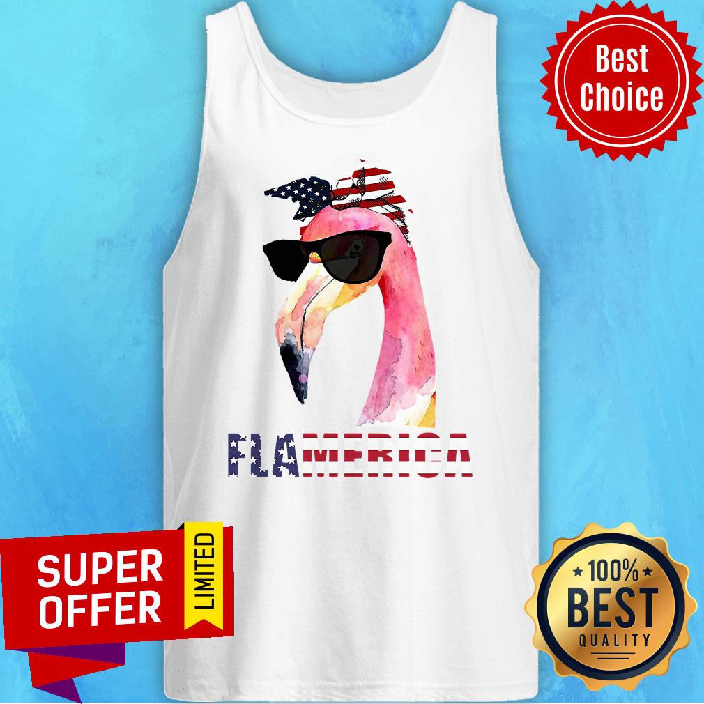 Nice Flamerica America 4th Of July Independence Day Flamingo Shirt - Image 5