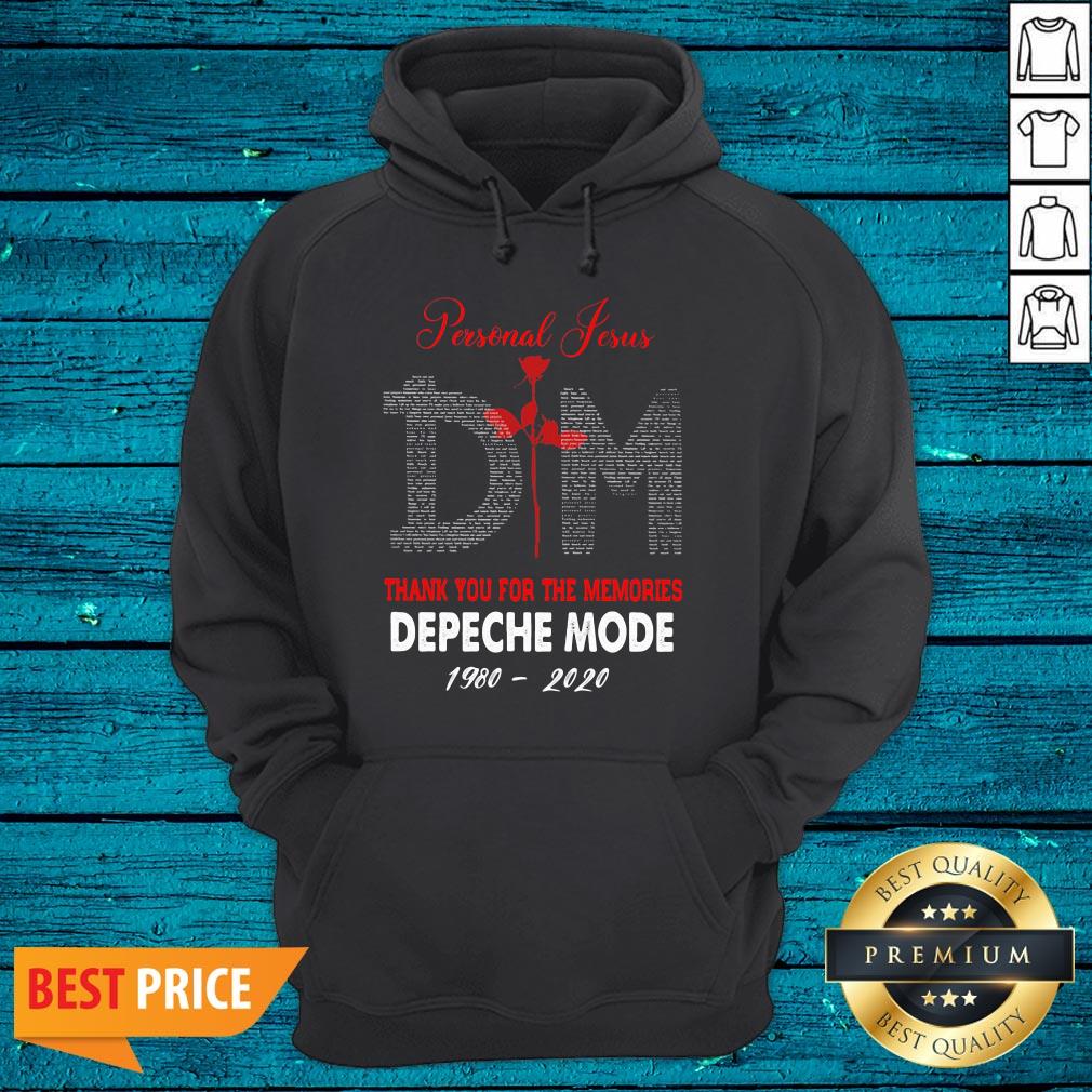 Nice Personal Jesus Thank You For The Memories Depeche Mode 1980 2020 Shirt - Image 2