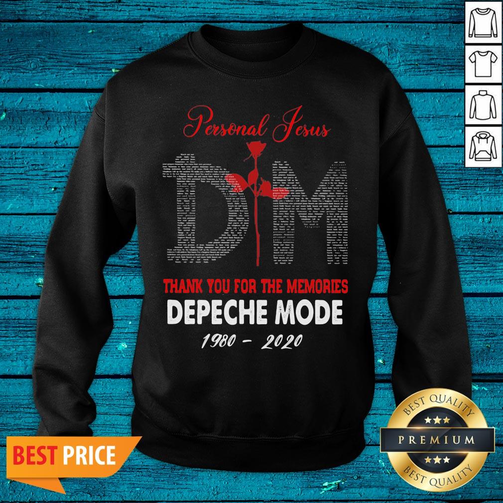 Nice Personal Jesus Thank You For The Memories Depeche Mode 1980 2020 Shirt - Image 5
