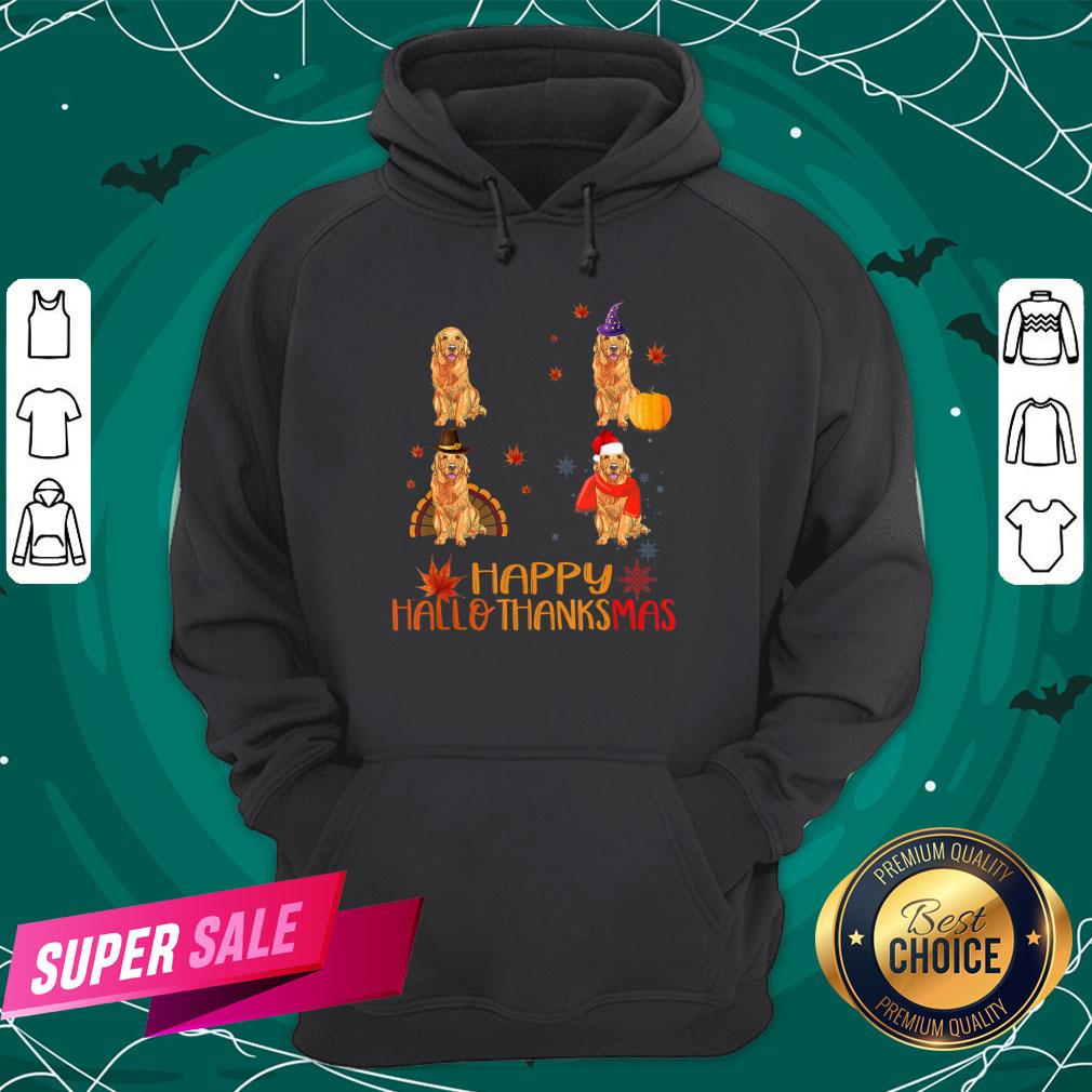 Nice Golden Retriever Happy Hallothanksmas Shirt - Image 5