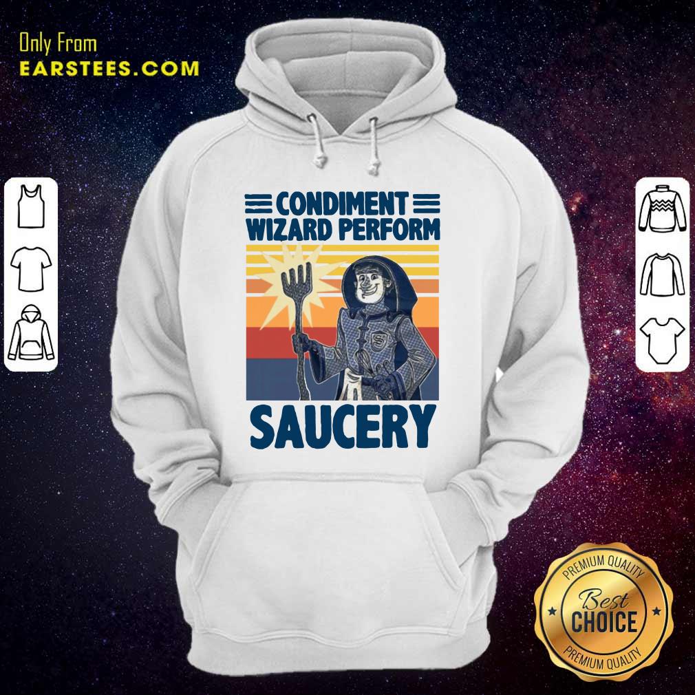 Hot Vintage Condiment Wizard Perform Saucery T-Shirt - Image 2
