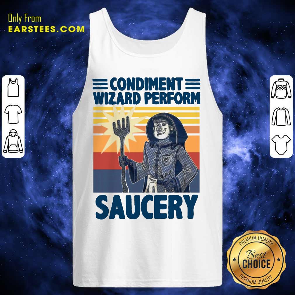 Hot Vintage Condiment Wizard Perform Saucery T-Shirt - Image 4