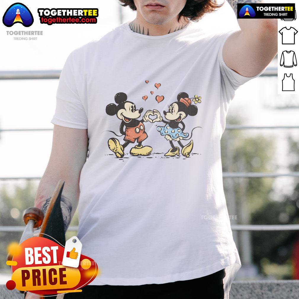 Good Two Hands One Heart Mickey Mouse Minnie Mouse T-Shirt