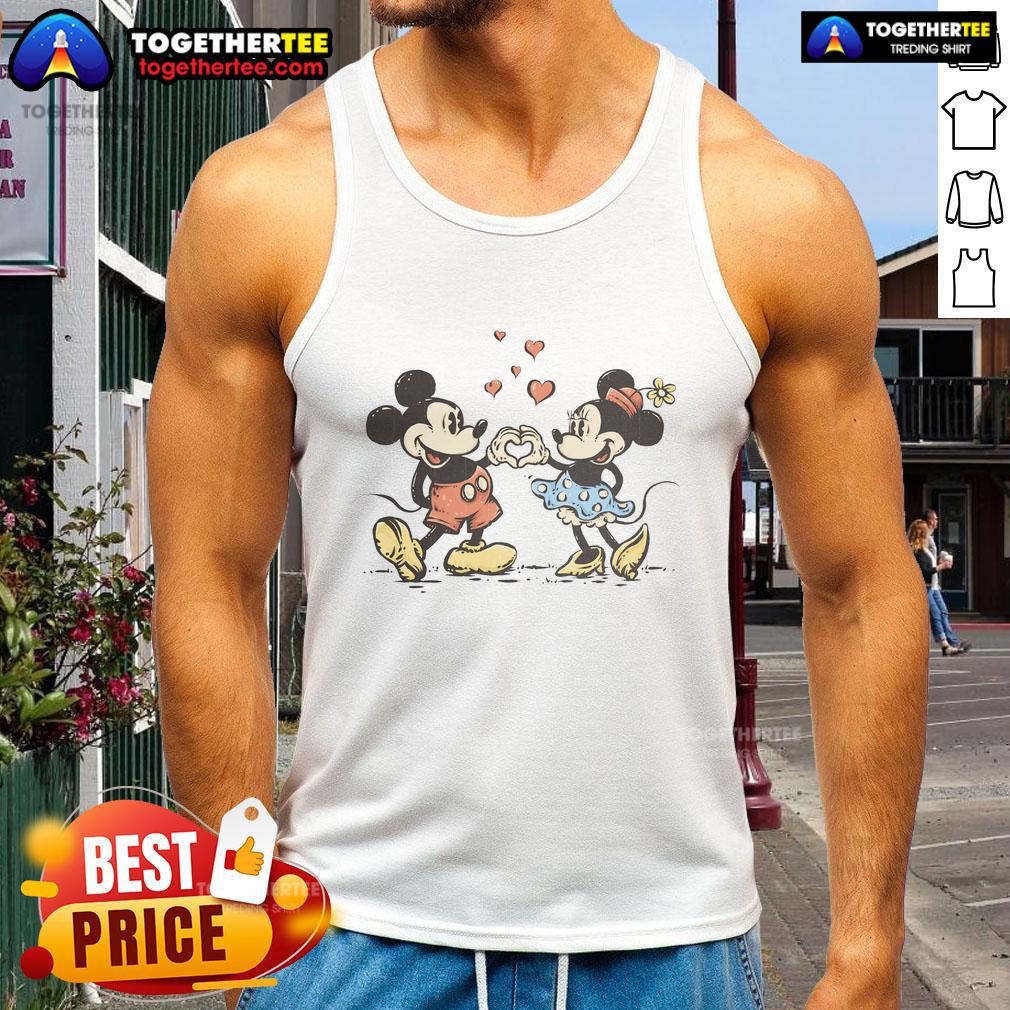 Good Two Hands One Heart Mickey Mouse Minnie Mouse T-Shirt - Image 4