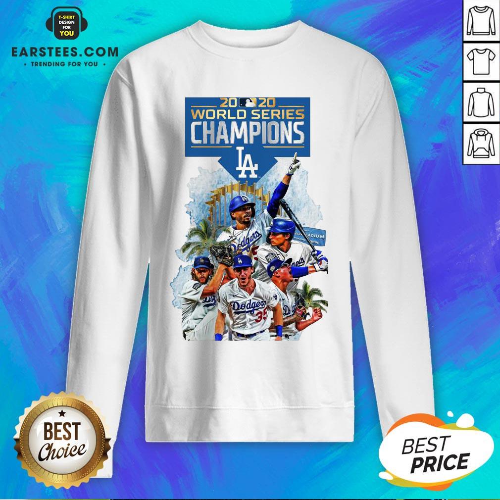 Official LA Dodgers Double Champions 2020 World Series Player Legend Shirt - Image 4