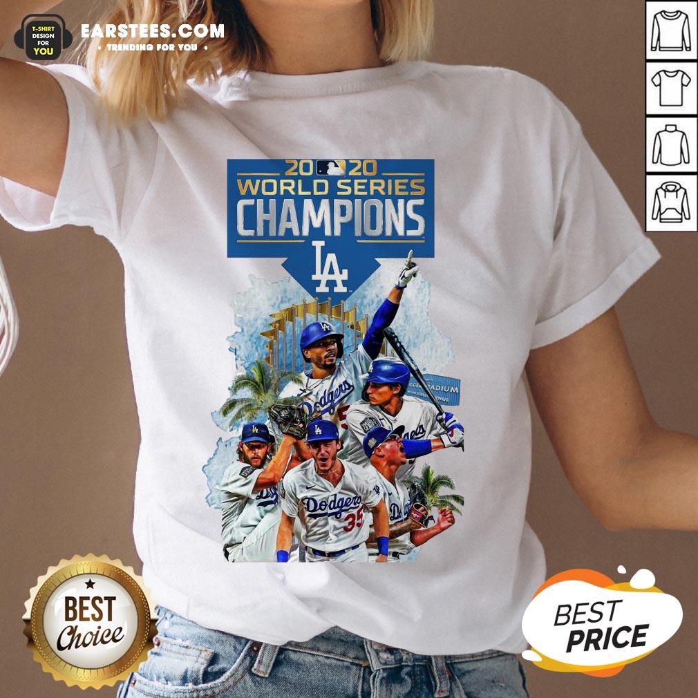 Official LA Dodgers Double Champions 2020 World Series Player Legend Shirt - Image 3