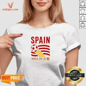 Alternative view of Premium Spain National Football Team World Cup 26 Soccer Team Shirt