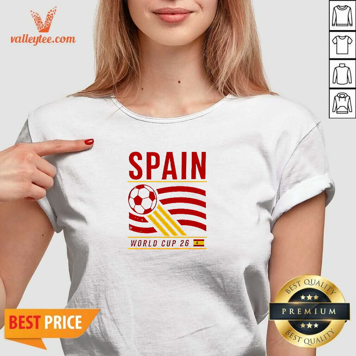 Premium Spain National Football Team World Cup 26 Soccer Team Shirt - Image 2