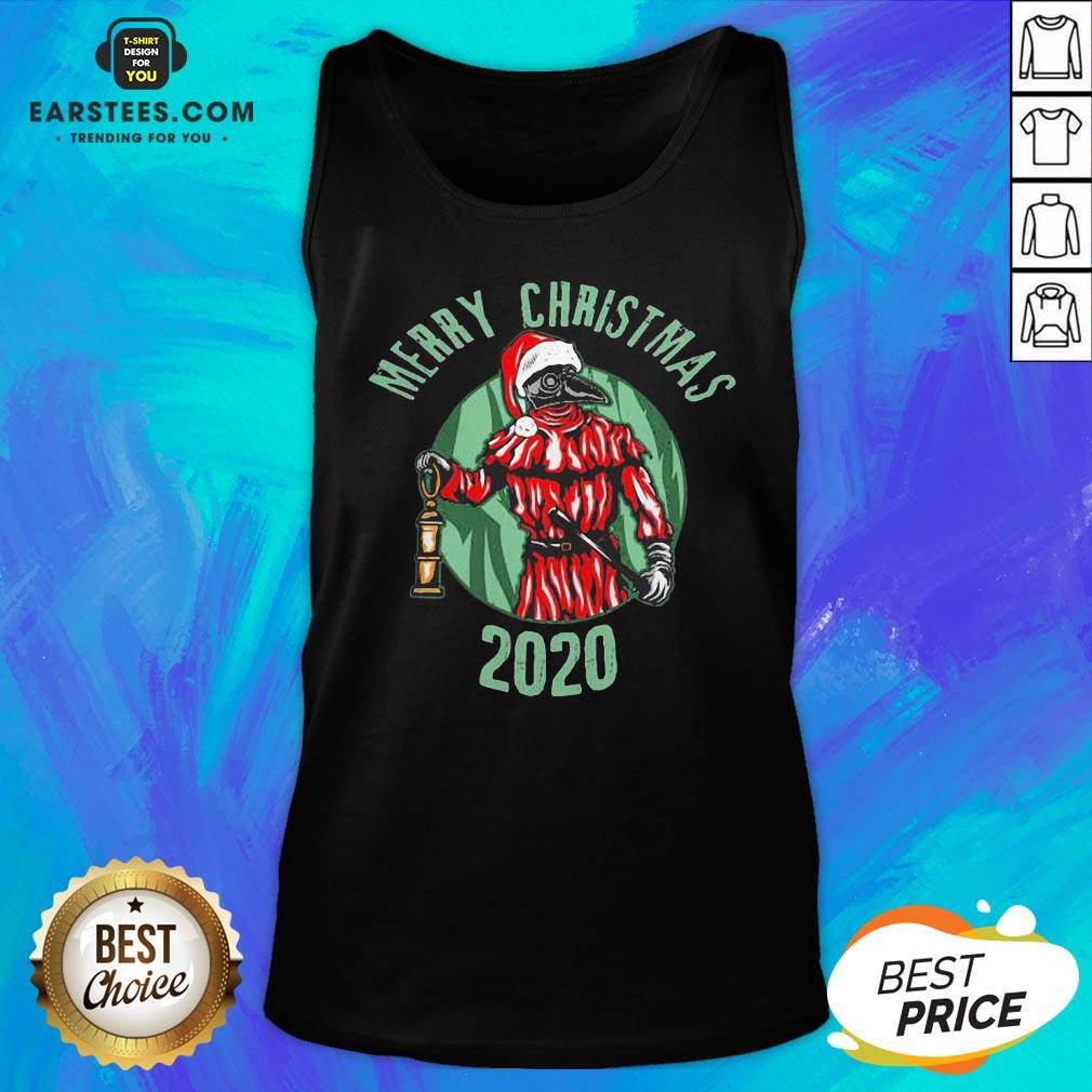 Top Santa Claus Plague Doctor Face Mask Christmas 2020 Shirt - Image 4