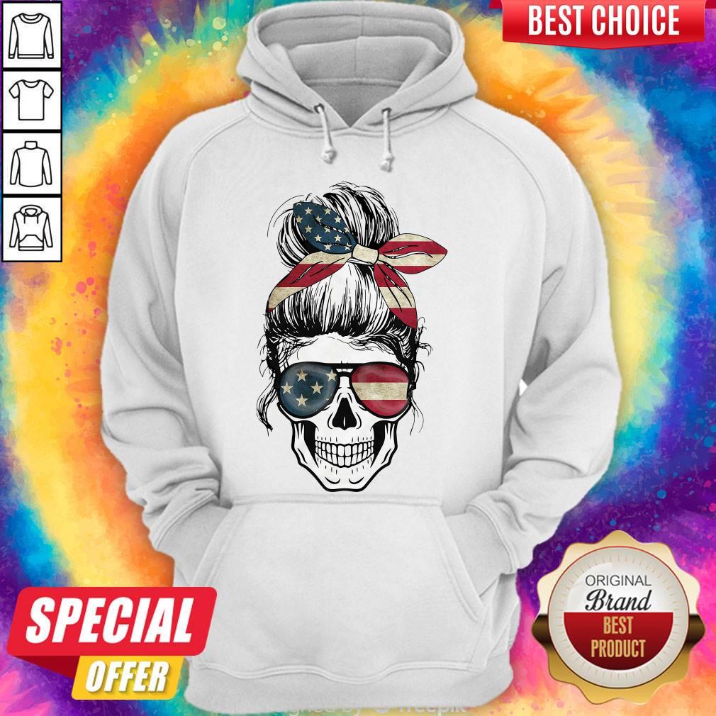 Independence Day Skull Lady America Shirt - Image 5