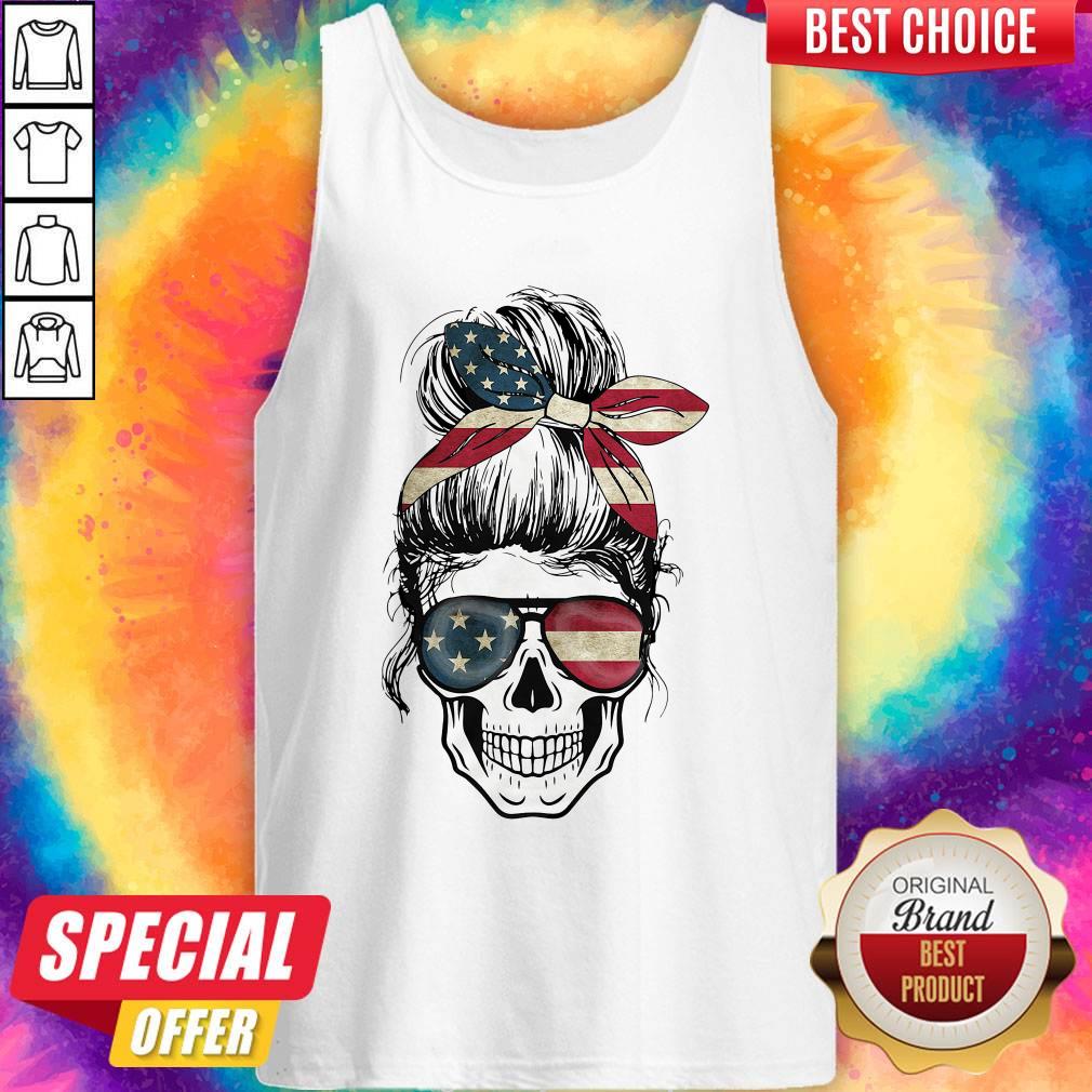 Independence Day Skull Lady America Shirt - Image 4