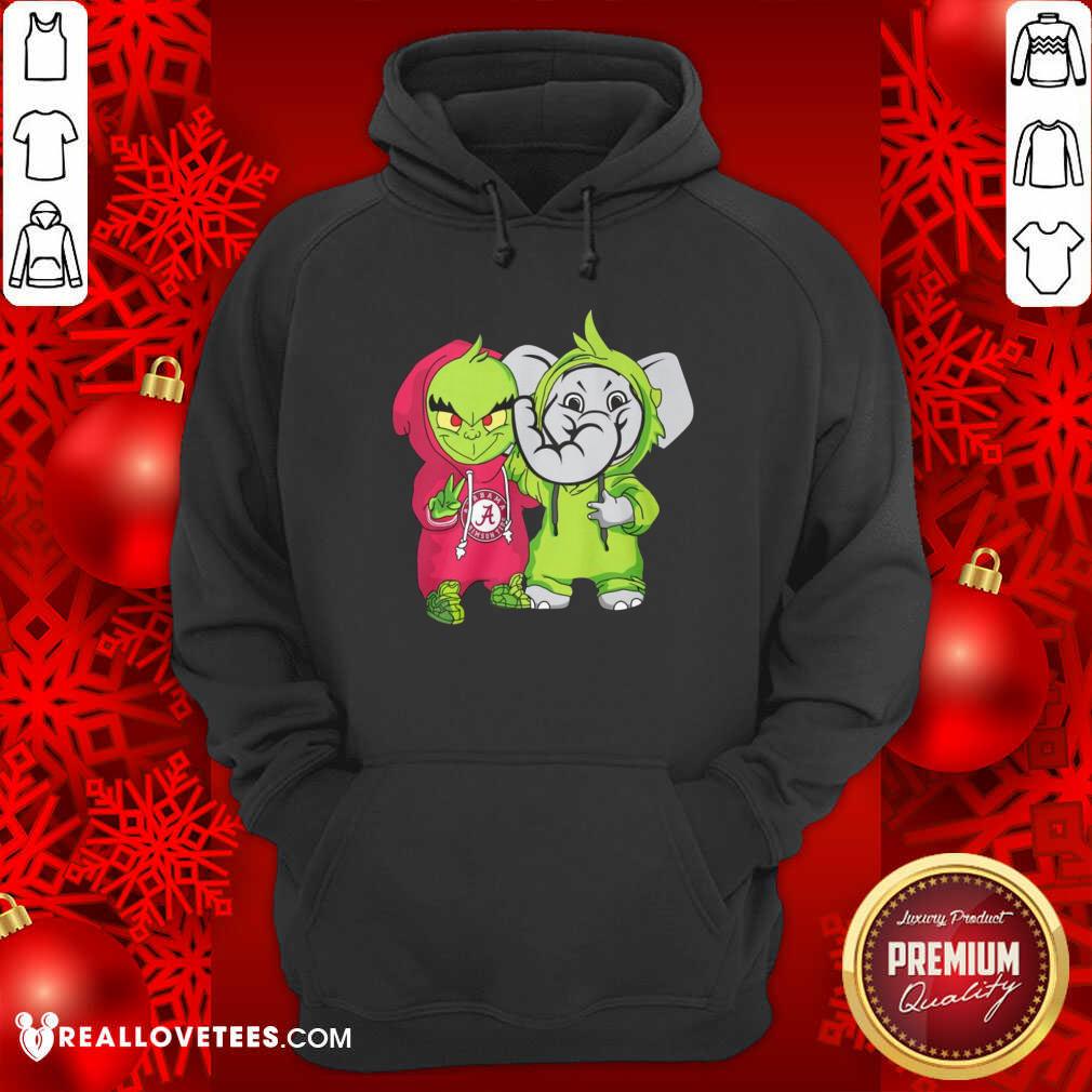 Official Baby Grinch Baby Elephant Peace Alabama Crimson Tide Shirt - Image 4