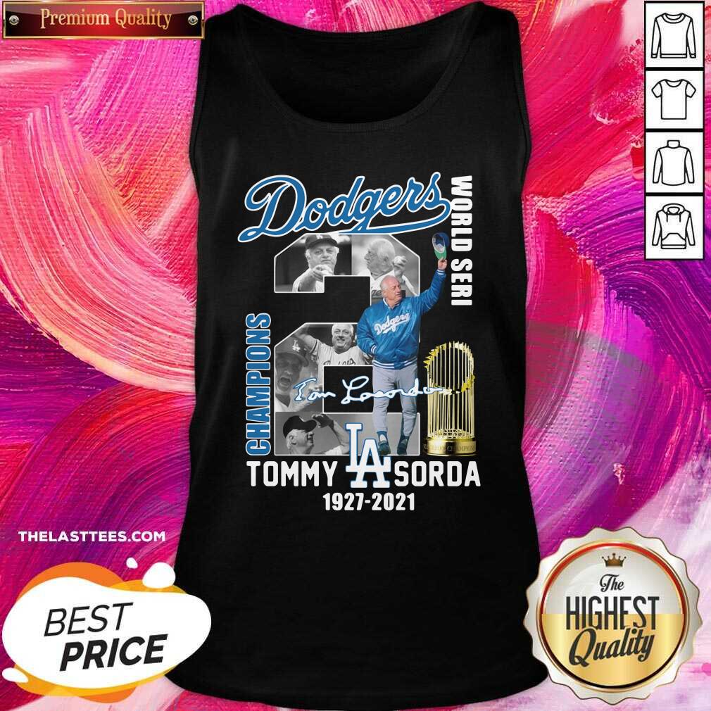 Pretty Los Angeles Dodgers Tommy Sorda 1927 2021 Signature Shirt - Image 5