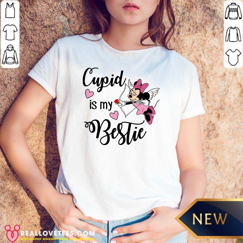 Good Minnie Mouse Cupid Is My Bestie Valentine’s Day Shirt - Image 5