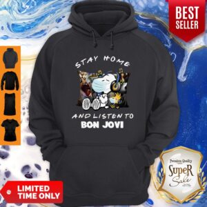Alternative view of Nice Snoopy Woodstock Mask Stay Home And Listen To Bon Jovi Shirt