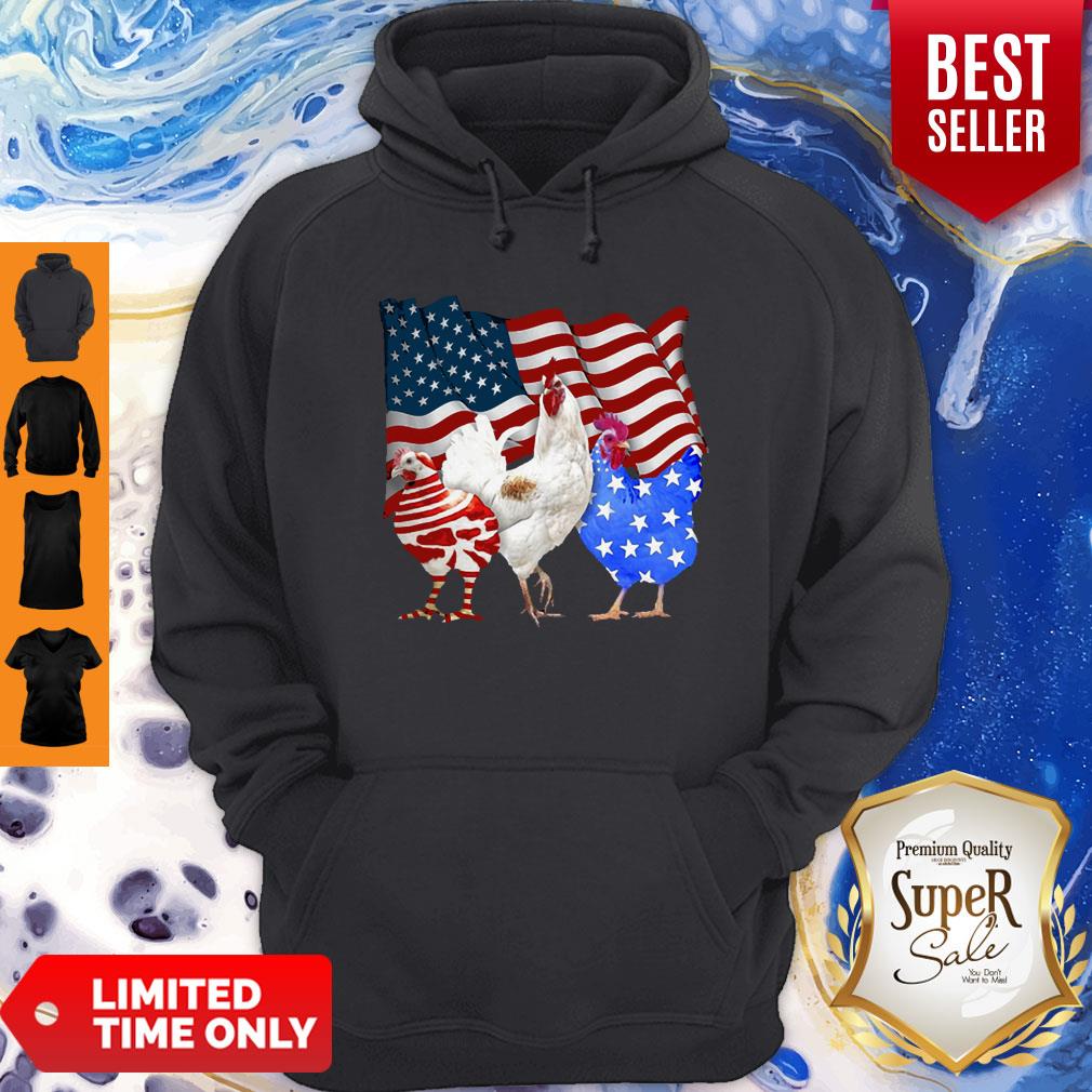 Premium Chicken American Flag Shirt - Image 2