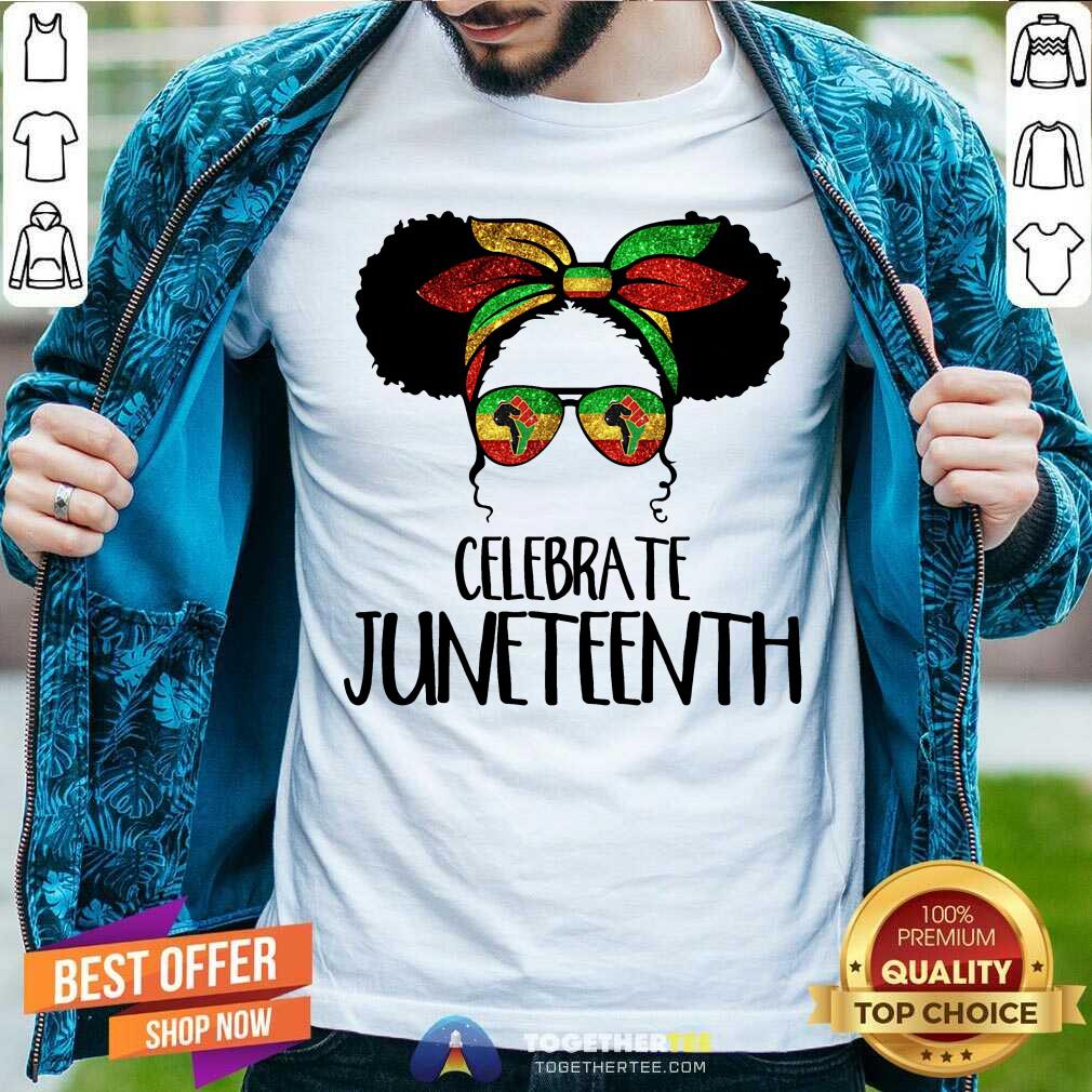 Celebrate Juneteenth Color Bun Girl Shirt