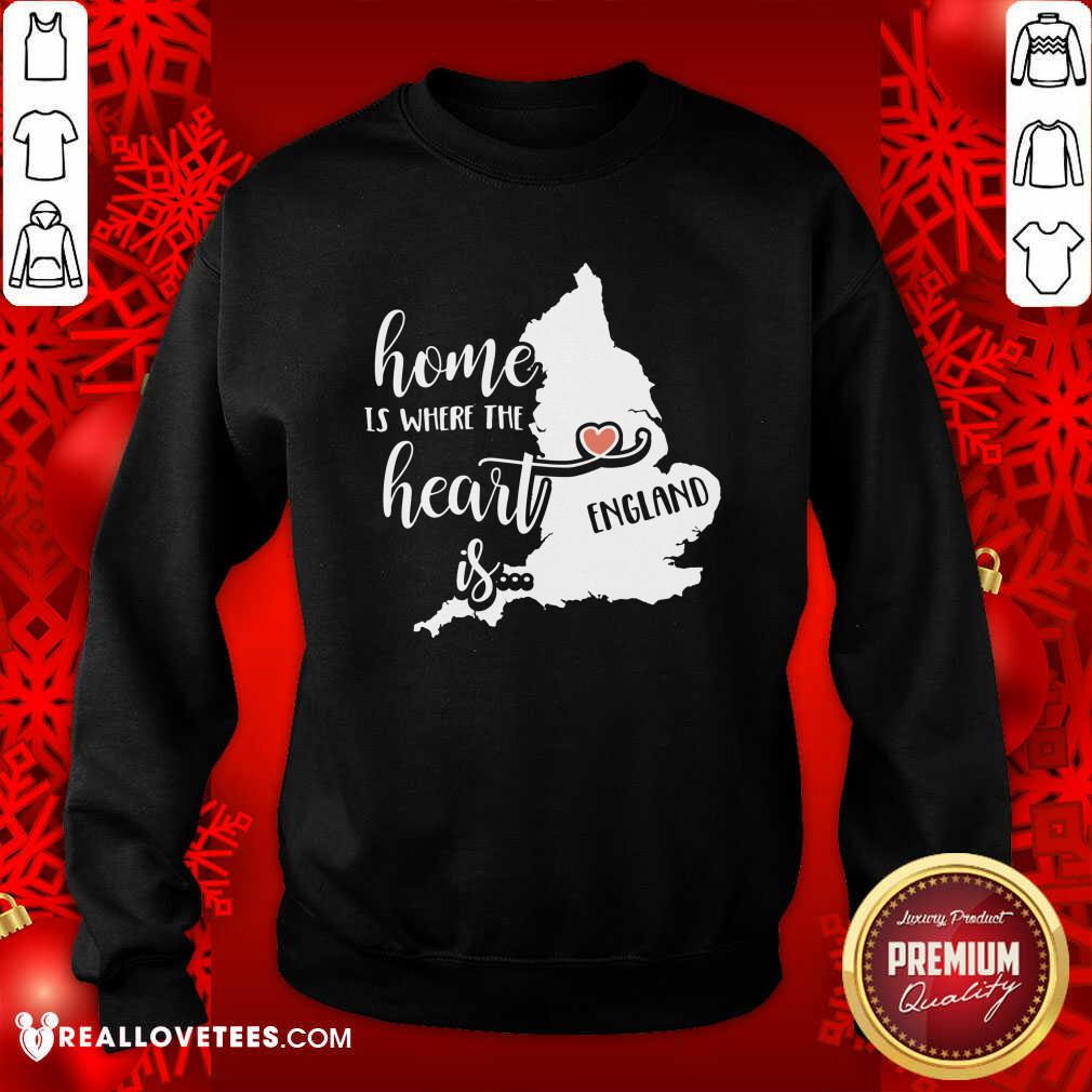 Awesome England Home is Where the Heart Is Shirt - Image 3