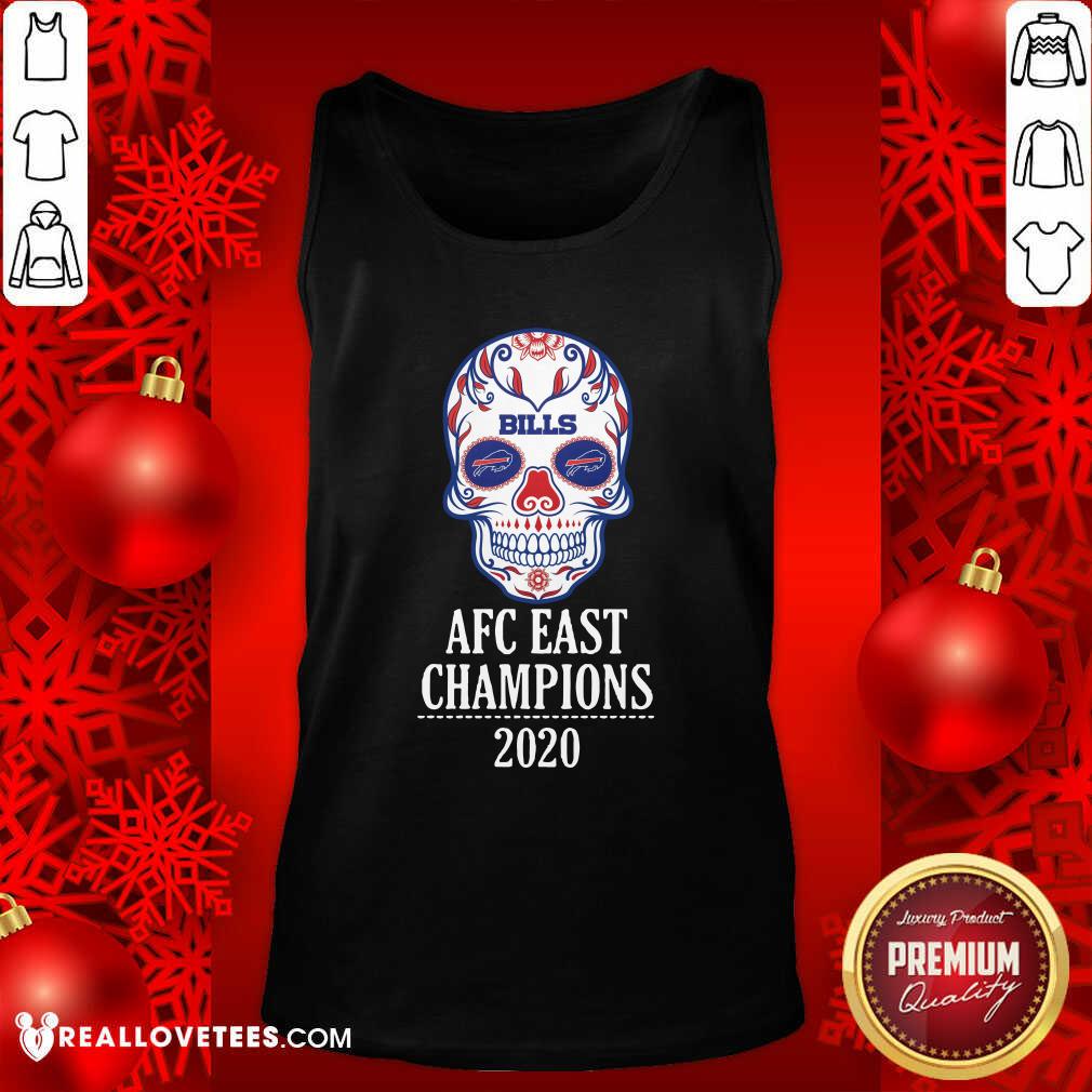 Beautiful Skull Buffalo Bills Afc East Champions 2020 Shirt - Image 4