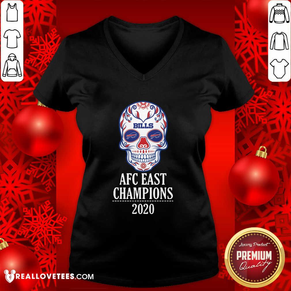 Beautiful Skull Buffalo Bills Afc East Champions 2020 Shirt - Image 5