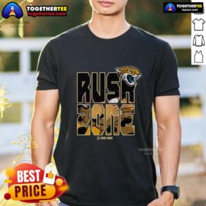 Top NFL Rush Zone Cartoon Jacksonville Jaguars Football Logo T-Shirt